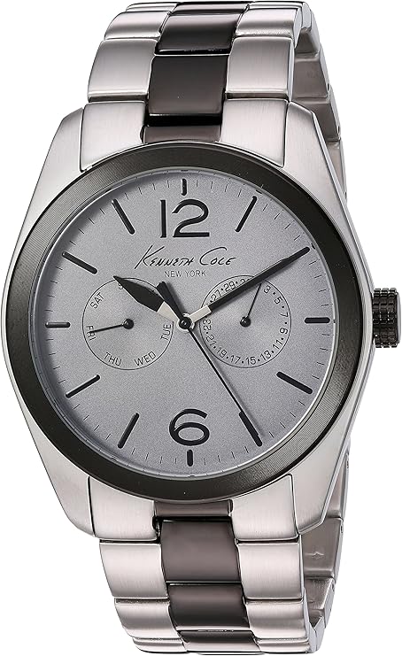 kenneth cole new york 男式 kc9365 经典模拟显示日本石英银色手表